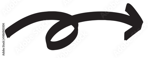 手描きの右向きくるくる矢印ベクター