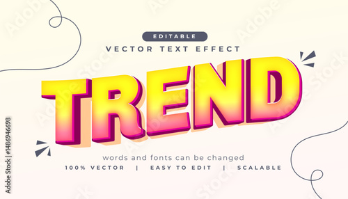 text effect style trend in modern style