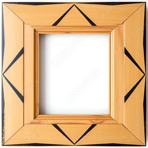 parallelogram rectangle picture frame with a two tone