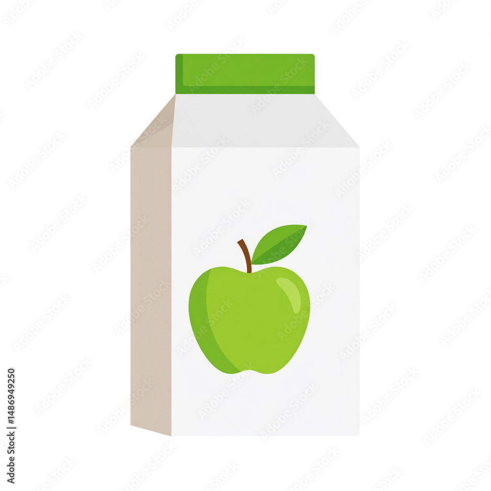 A Carton of Fresh Green Apple Juice Healthy Drink Packaging Design A Carton of Fresh Green Apple Juice Healthy Drink Packaging Design