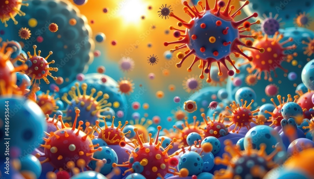 imagine a mesmerizing artwork showcasing a microscopic world teeming with vibrant bacteria and microorganisms, in this scene, the viewer is immersed in the world of microbiology imagine a mesmerizing artwork showcasing a microscopic world teeming with vibrant bacteria and microorganisms, in this scene, the viewer is immersed in the world of microbiology