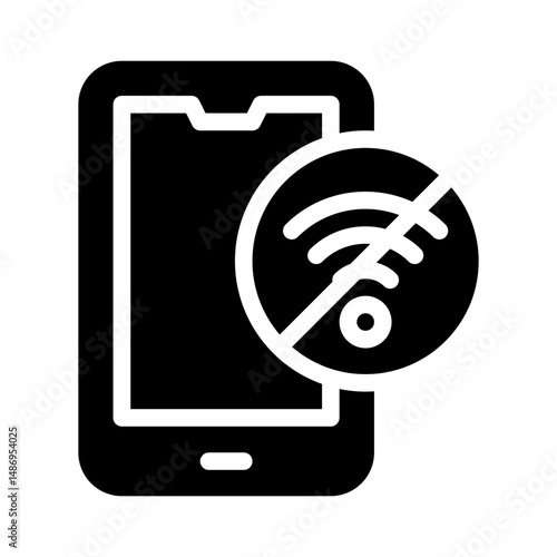 mobile data down glyph icon