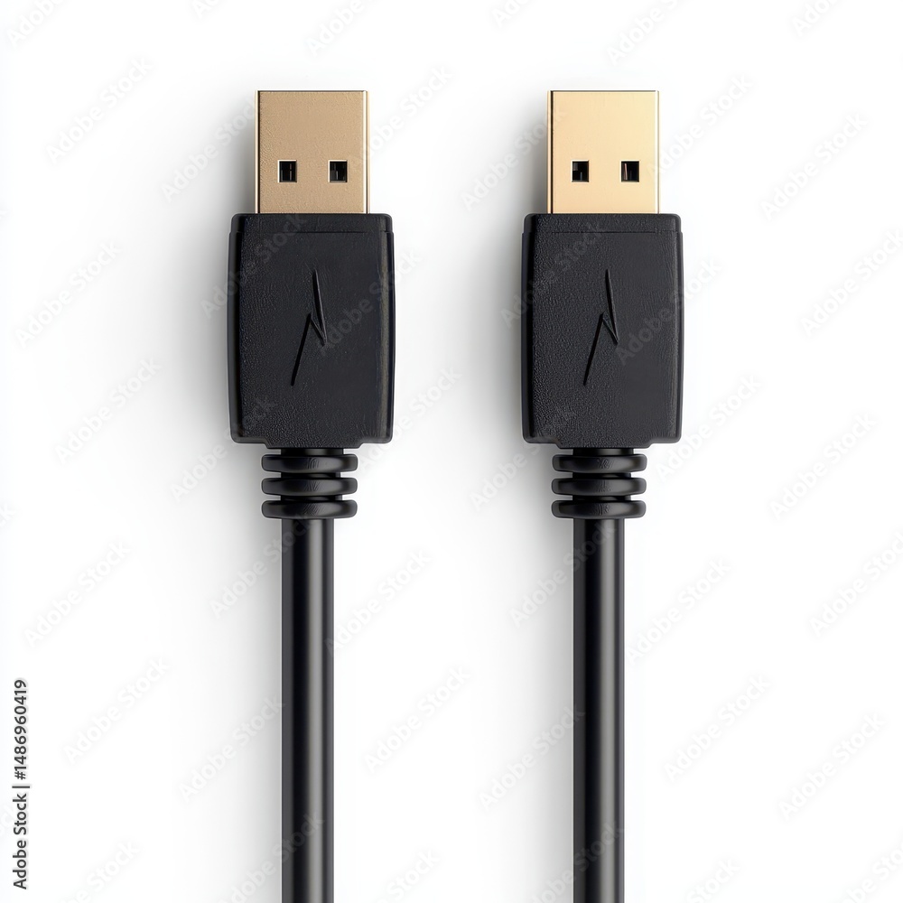 Dual USB Cable for Charging and Data Transfer with Black Design Dual USB Cable for Charging and Data Transfer with Black Design