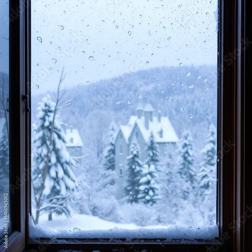 Winter Wonderland View from a Cozy Window
