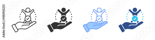 Accessibility Multi Style Icon Set Vector 
