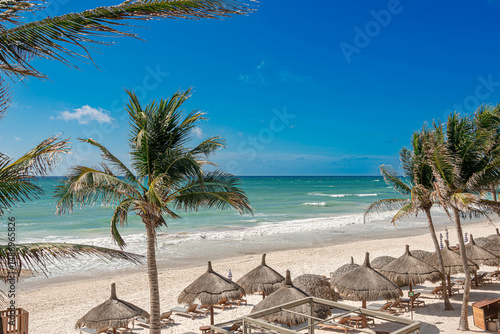 Fototapeta Naklejka Na Ścianę i Meble -  Resort Beach in Boca Paila, Tulum – Caribbean Paradise