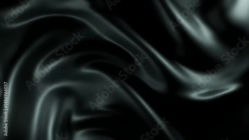Wallpaper Mural Flowing Black Silk Fabric with Subtle Light and Shadow Movement Torontodigital.ca