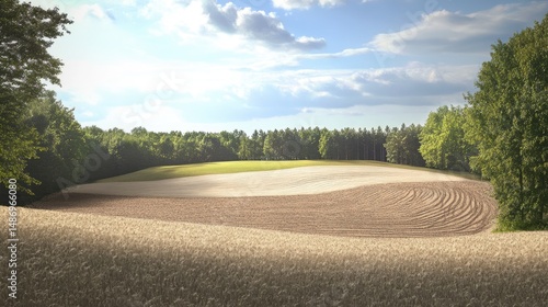 Augmented reality model overlaid on undeveloped land for digital site planning