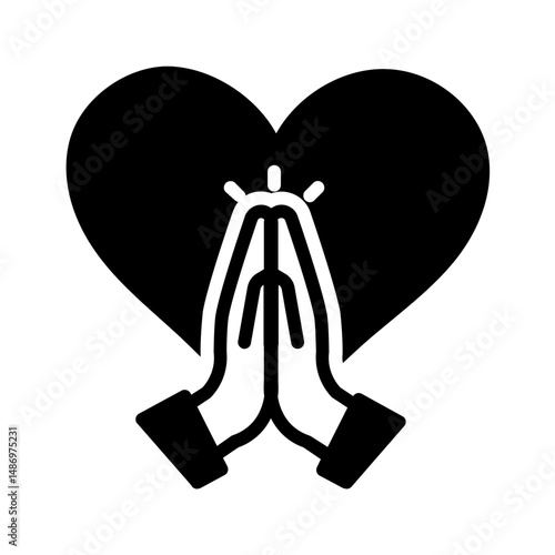 Vector solid black icon for Forgiveness