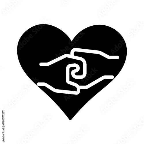 Vector solid black icon for Honesty