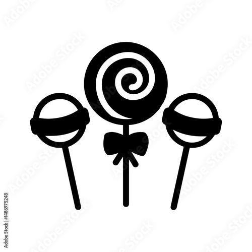 Vector solid black icon for Lollipop