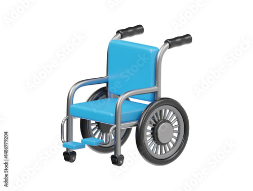 3d while chair icon rendering illustration