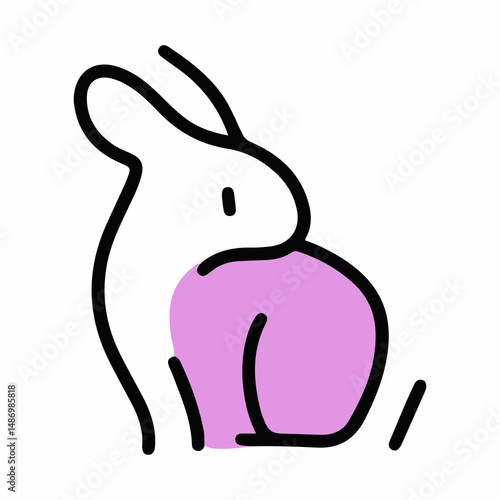 illustrations of various animals with a coloured half theme