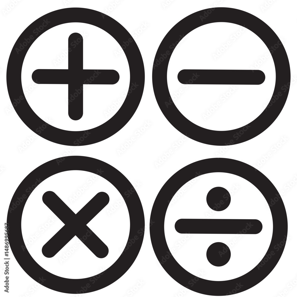 Obraz premium vector illustration of a set of a plus signs