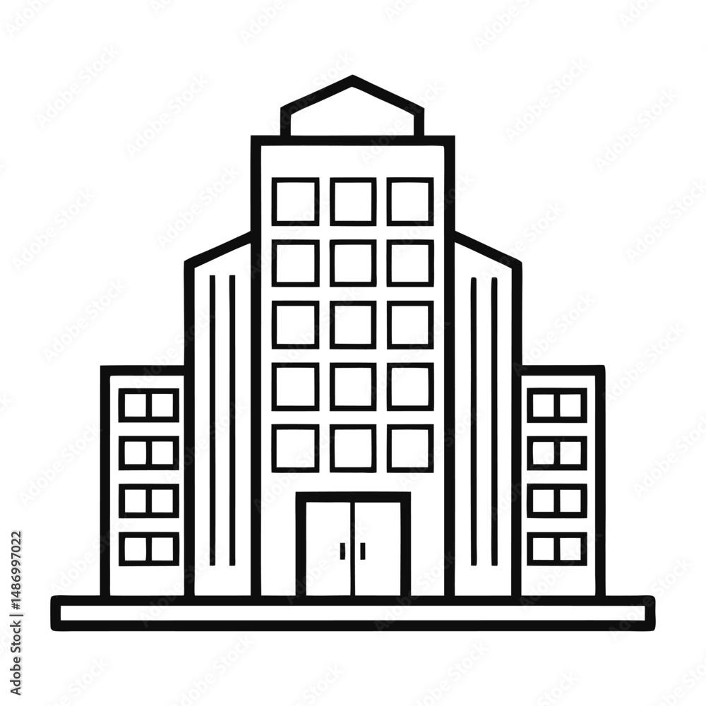 Obraz premium Modern Glass Office Building Exterior