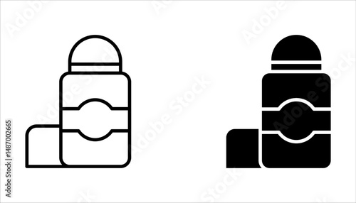 Deodorant icon set. Linear vector illustration from make up collection on white background