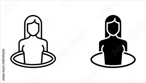 hula hop icon set. Thin line hula hop icon isolated on white background.
