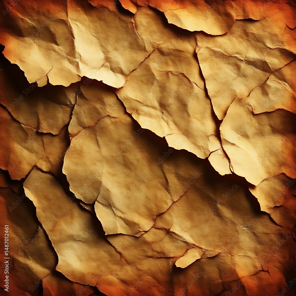 Fototapeta premium Aged, crumpled paper texture