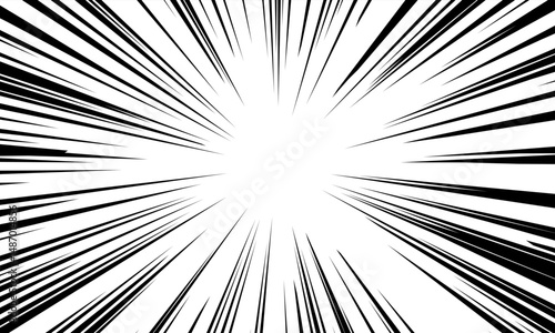 マンガ風の集中線・放射線