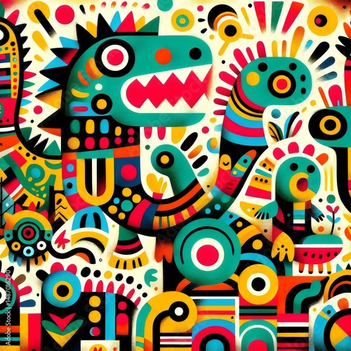 Dino Festín: Aventuras de Color y Fantasía