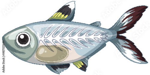 Colorful Vector Illustration of a Tropical Fish