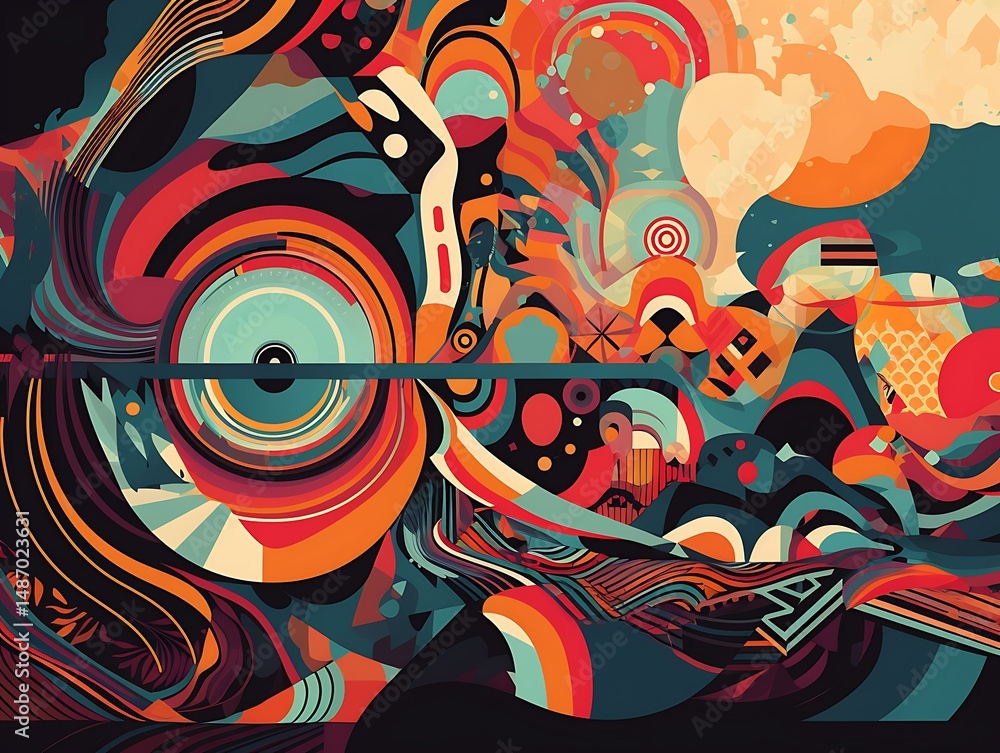 Abstract vibrant art design. Abstract vibrant art design.