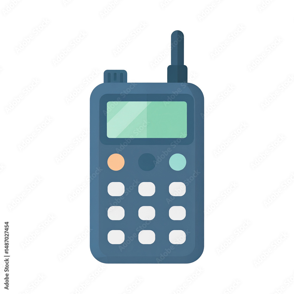 Portable Handheld Two Way Radio Communication Device with Buttons and Antenna Portable Handheld Two Way Radio Communication Device with Buttons and Antenna