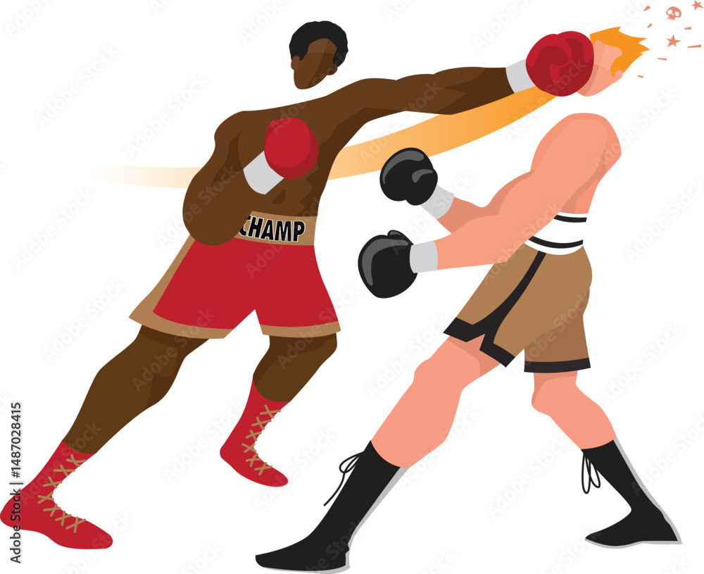 Fototapeta premium Boxing Vector Illustrations