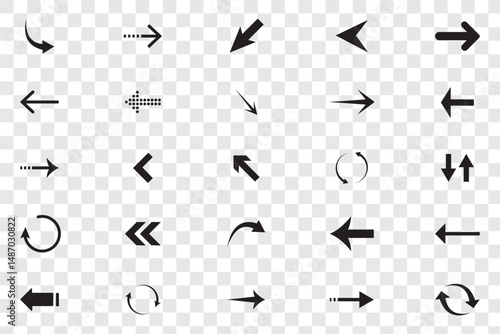 Set of new style black vector arrows isolated on white. Arrow vector icon. Set of new style black vector arrows isolated on white. Arrow vector icon eps 10