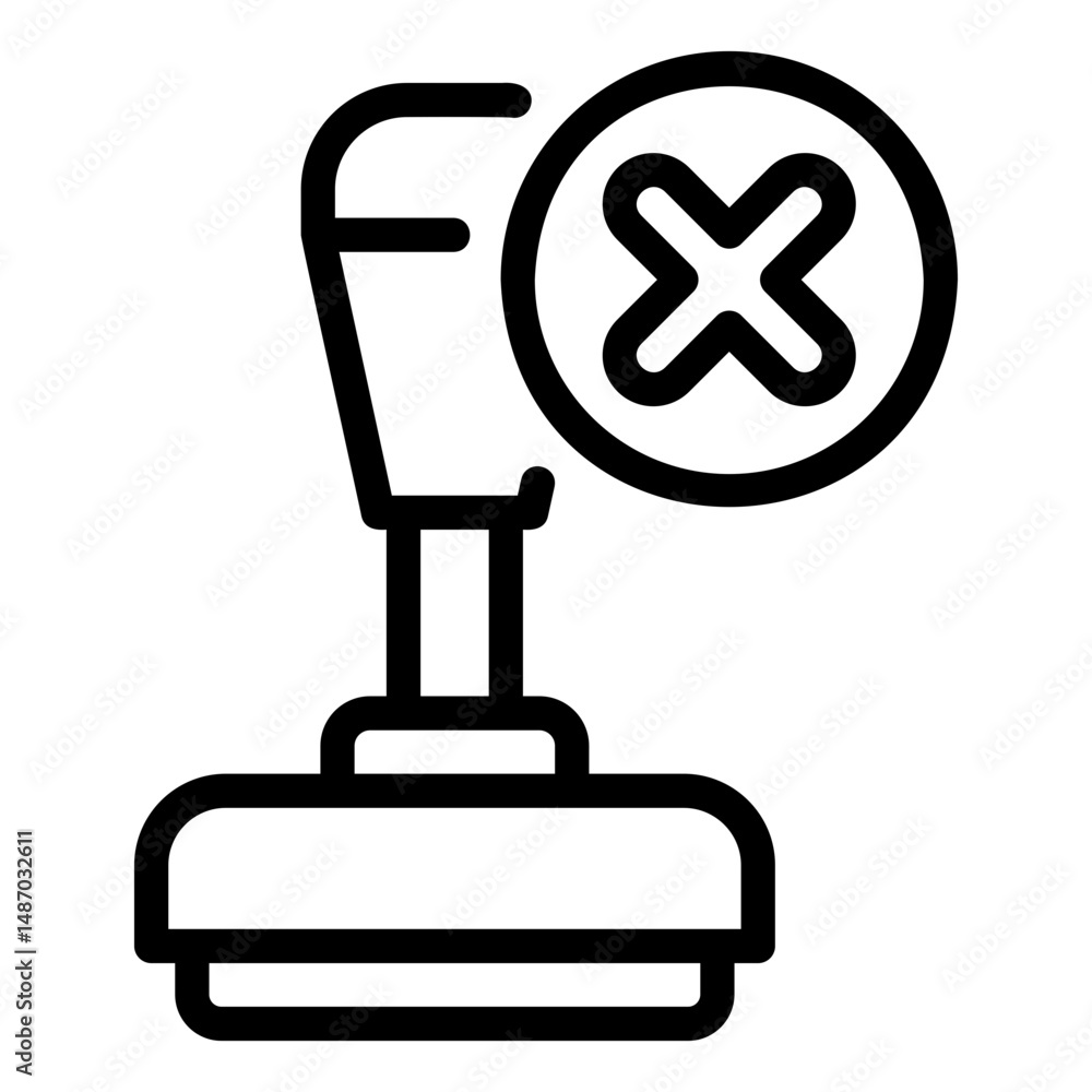 Obraz premium rejected stamp Line Icon