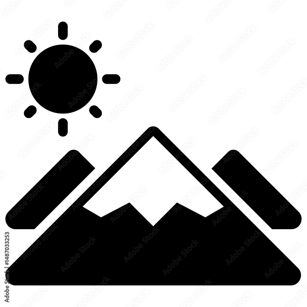 Fototapeta premium Mountain Icon