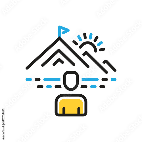 Multi color icon for determine