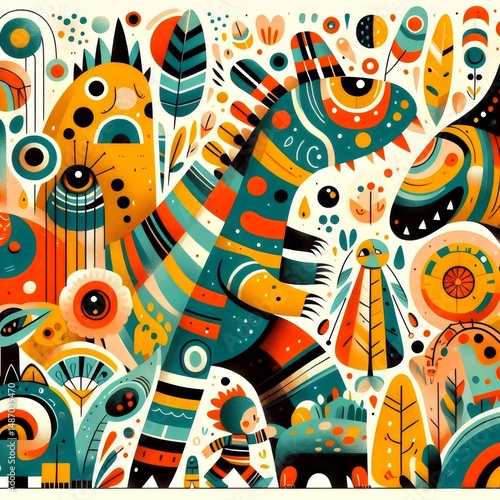 Dino Festín: Aventuras de Color y Fantasía