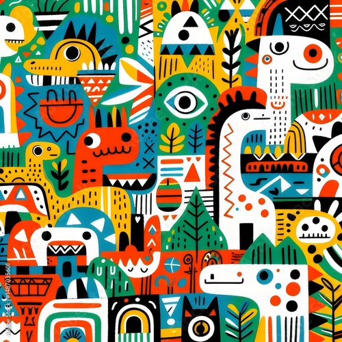 Dino Festín: Aventuras de Color y Fantasía