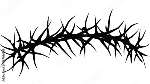Silhouette of a crown of thorns.