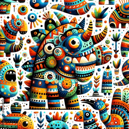 Dino Festín: Aventuras de Color y Fantasía