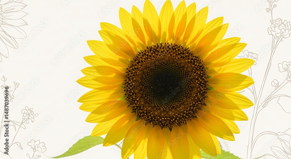 Fototapeta premium Sunflower blossom detail
