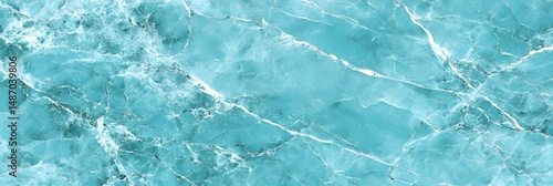 Abstract background of aquamarine marble texture, banner design, top view, high-resolution photography, insanely detailed.