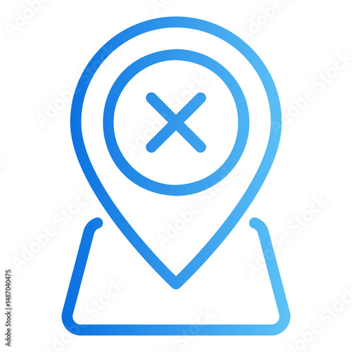 location denied Gradient icon