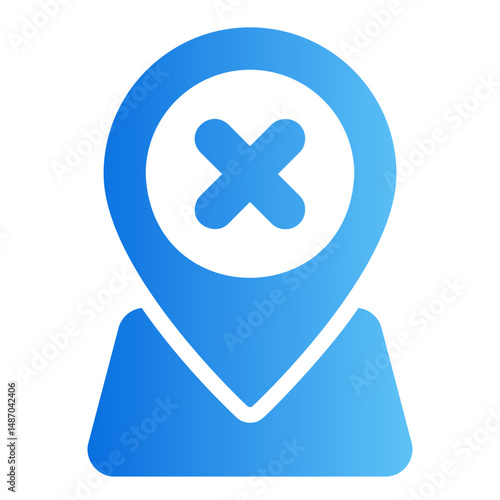 location denied Gradient icon