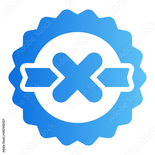 rejected badge Gradient icon