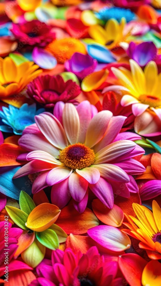 Fototapeta premium Close-up shot of vibrant flower petals