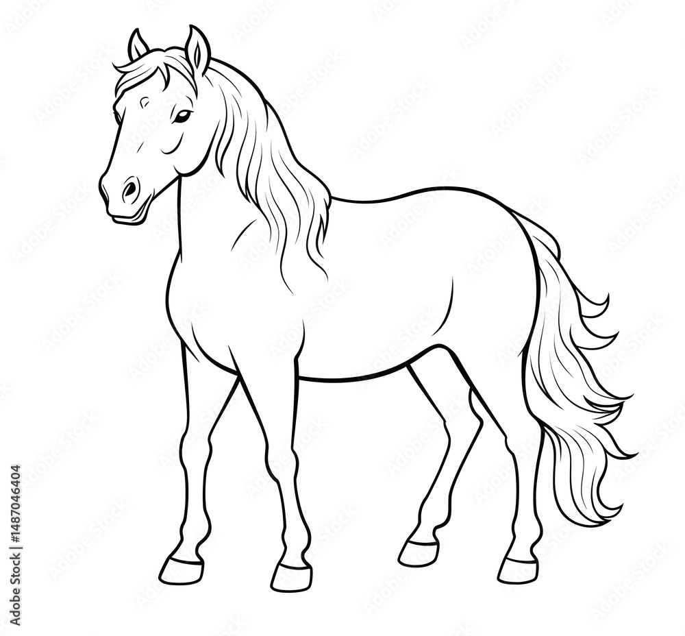Obraz premium A cute horse.