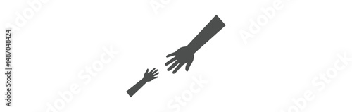 People or students with their hands raised flat icon. hands up icon vector illustration