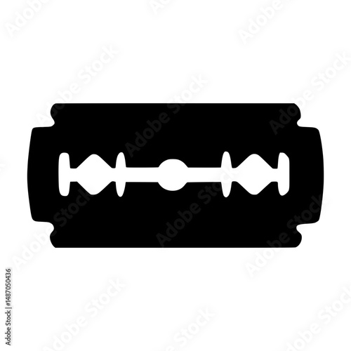 Razor Blade Silhouette - Black & White