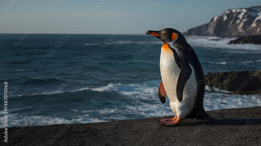 Fototapeta premium Gento Penguin closeup