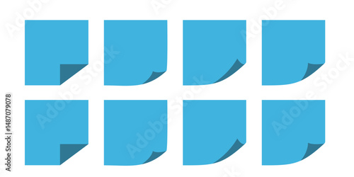 Collection of folded sticky notes
