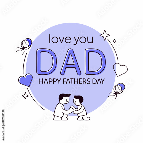 Share your love and gratitude on Father’s Day with a touching card design that says love you dad in a heartfelt and visually appealing presentation