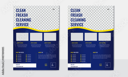 Professional cleaning service flyer design template, Corporate flyer design, cleaning service flyer design, Flyer poster design for cleaning service, Vector flyer template design in A4 size.