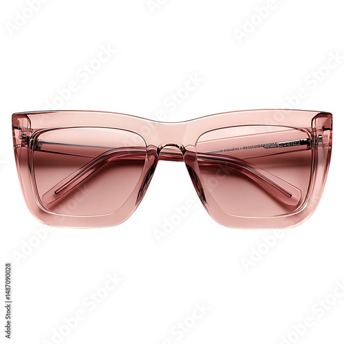 Bold Oversized Sunglasses with Soft Edges and Delic Isolated on Transparent Background